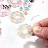 Clear Surface Stickers 3D Easy DIY Assembly Crystal Miniature Scenes Hands-on Craft Kits Stacked Puffy PVC Decorative for Kids Adults Supplies