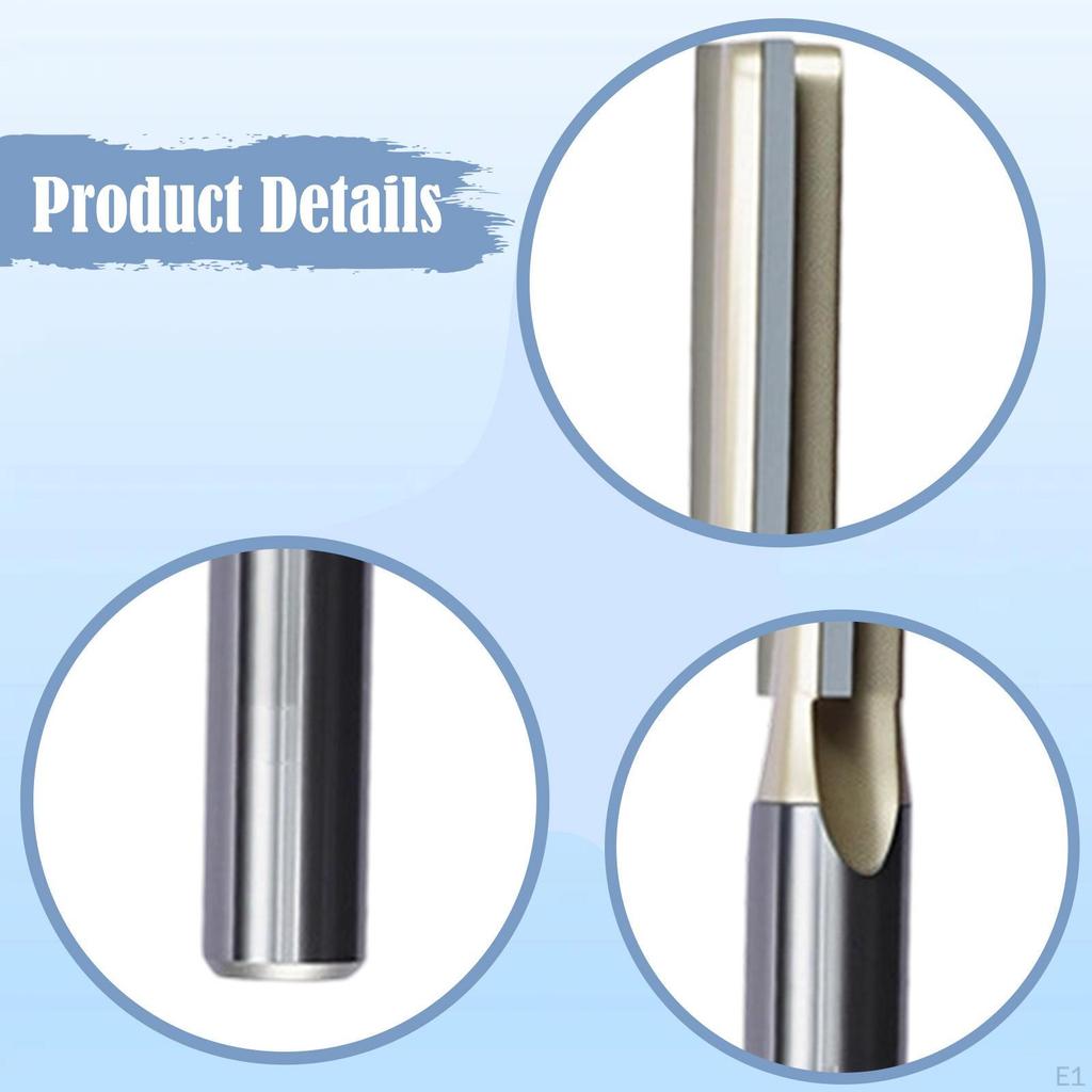 Фреза прямая пазовая хвостовик 1/4 дюйма легированная сталь, фреза по дереву, заподлицо для