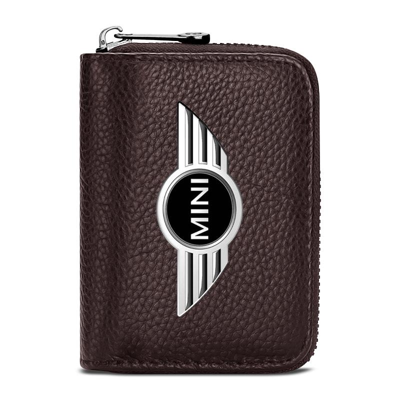 Leather Car Driver's License ID Card Bank Card Wallet Car Styling For BMW Mini Cooper F54 F55 F56 R56 R60 SONE Roadster Clubman Coupe