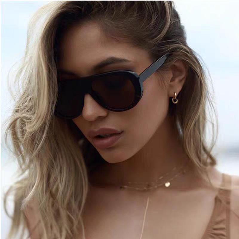 Vintage Luxury Brand Designer Oversized Pilot Sunglasses Women For Men Shades Big Frame Windproof Popular Punk Sun Glasses Uv400