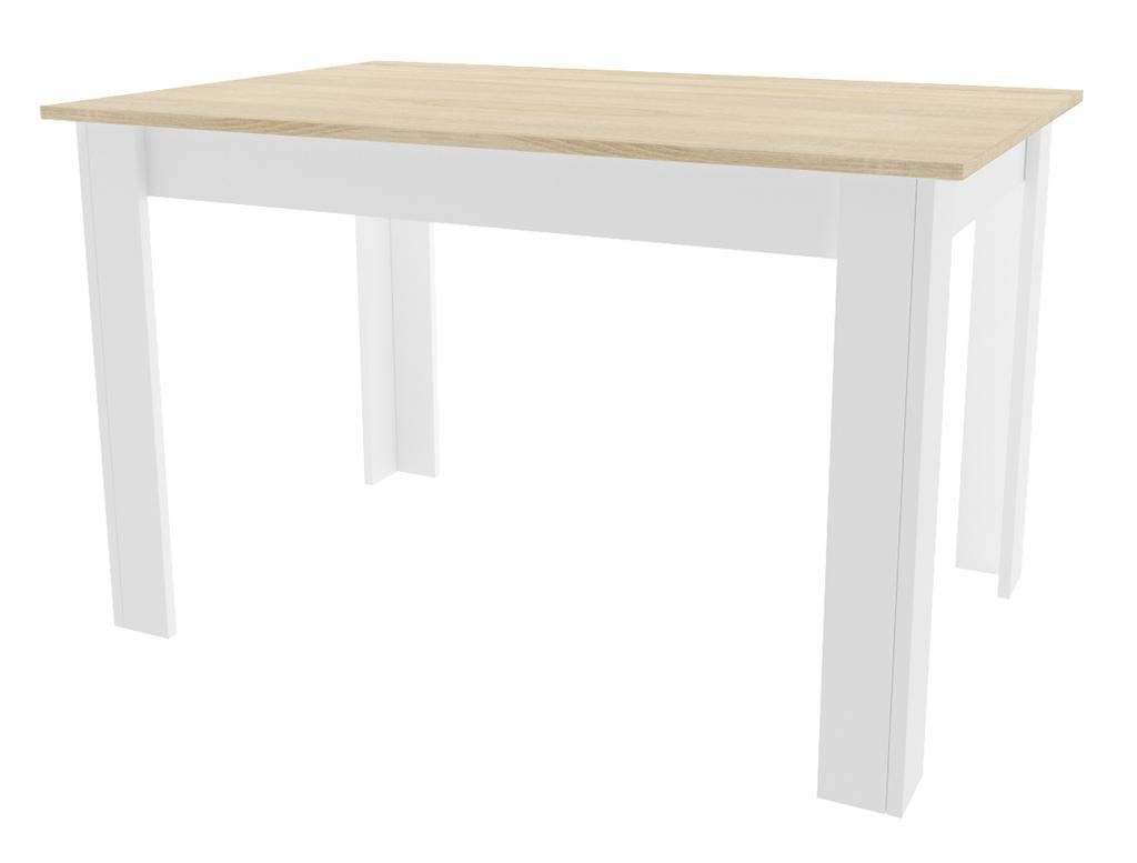 NP Table 120x80 Sonoma Oak + White