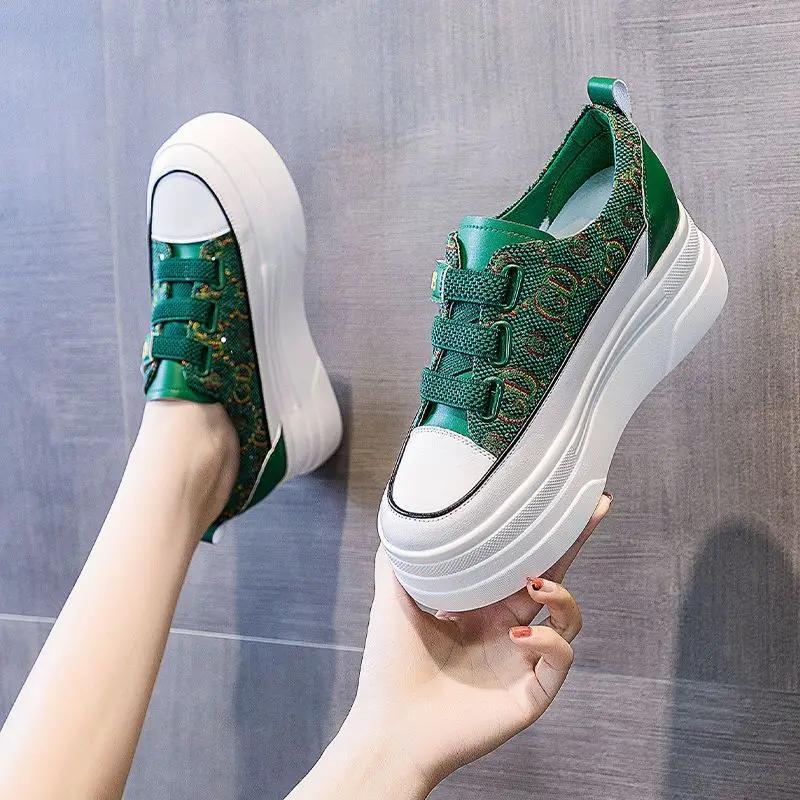 Спортивная женская обувь корейские спортивные высокие на платформе тенденции 2024 кроссовки обувь для женщин удобные и элегантные качественные AH