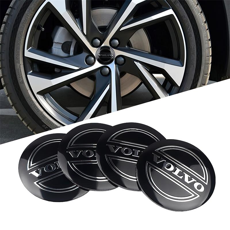 4pcs Aluminum Alloy Car Tire Center Hub Cover Sticks For Volvo Xc60 Xc90 V40 V60 S60 V50 V90 S80 C40 XC40 V70 XC70 C30 C70 EX90