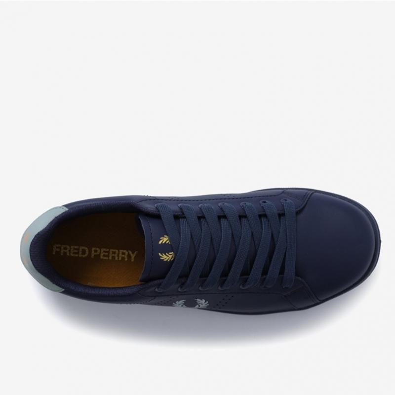 Fred Perry Кожаные черные кроссовки B721