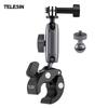 TELESIN GPHBM001 Велосипедный руль Super Clamp Mount из алюминиевого сплава, двойная вращающаяся на 360 градусов шаровая головка