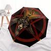 Devilish Pentagram Goat Head Sticker DecalUmbrella, Portable 3-Fold Compact Umbrella,Christmas Gift ES498