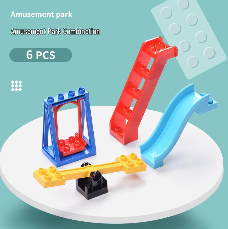 Совместимый набор LEGO DUPLO Парк аттракционов Колесо обозрения с фигурками и животными