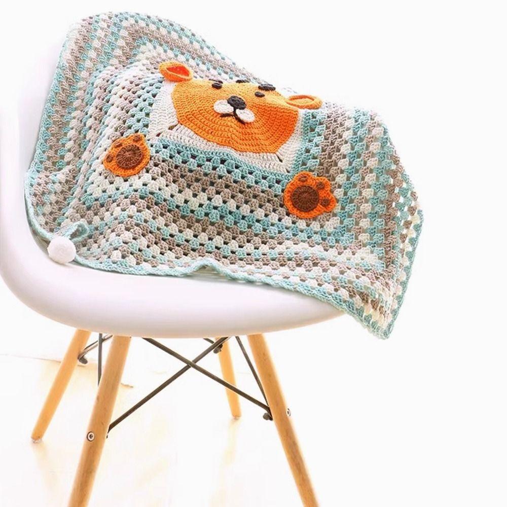 Rainbow Color Crochet Knitting Cotton Rainbow Cotton Yarn Warm Milk Cotton  Scarf