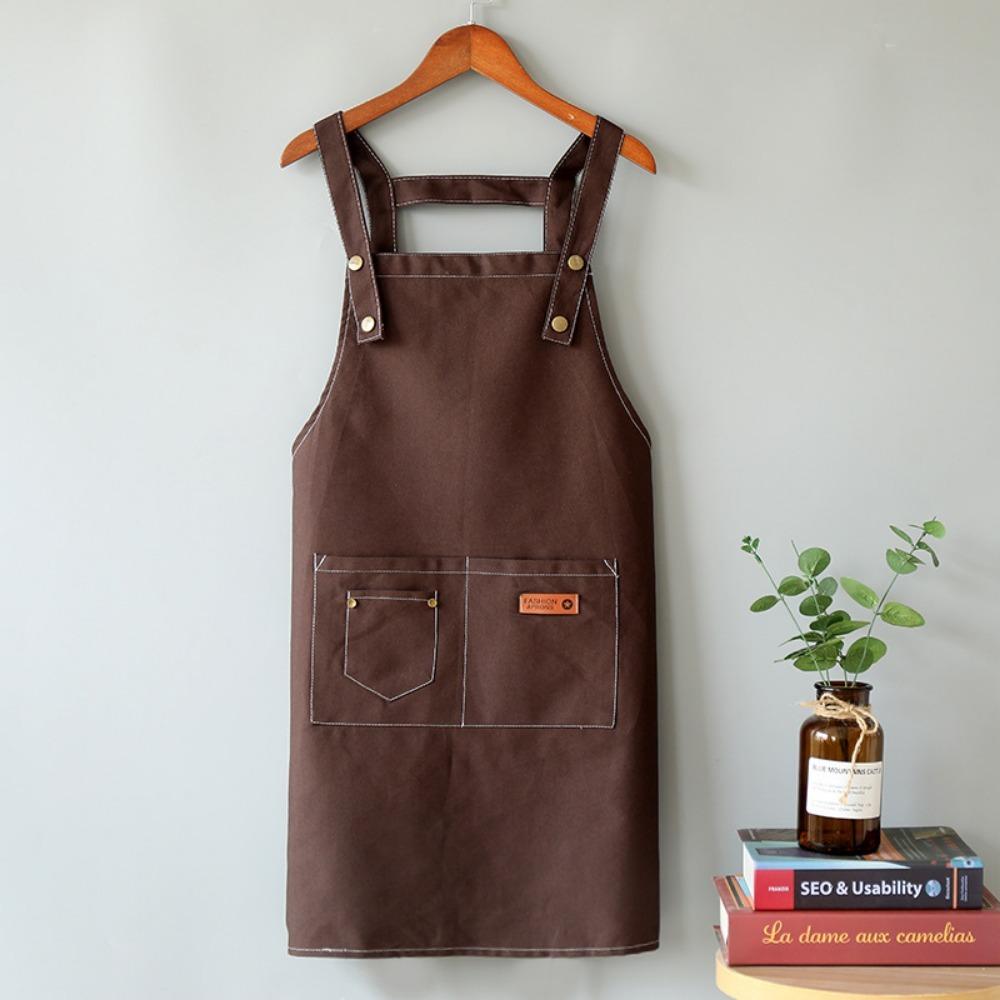 Холщовый фартук без рукавов Длинный джинсовый фартук Кухонный фартук шеф-повара Для мужчин женщин