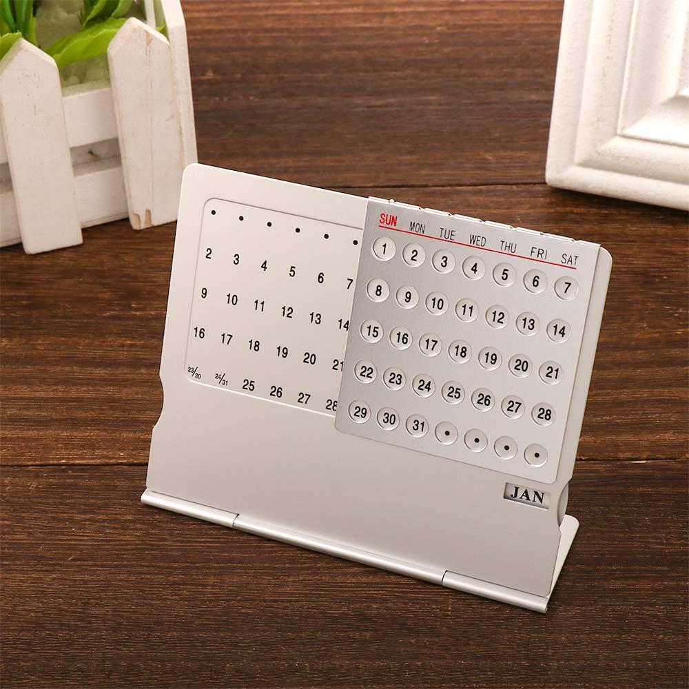 Aluminum Zinc Zinc Alloy Desk Decor For Home Calendar 100 Years Calendar Perpetual Calendar Metal Calendar