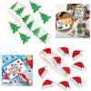 500pcs/roll Christmas Tree Christmas Stickers Laser Type Self-Adhesive Decals  Envelope