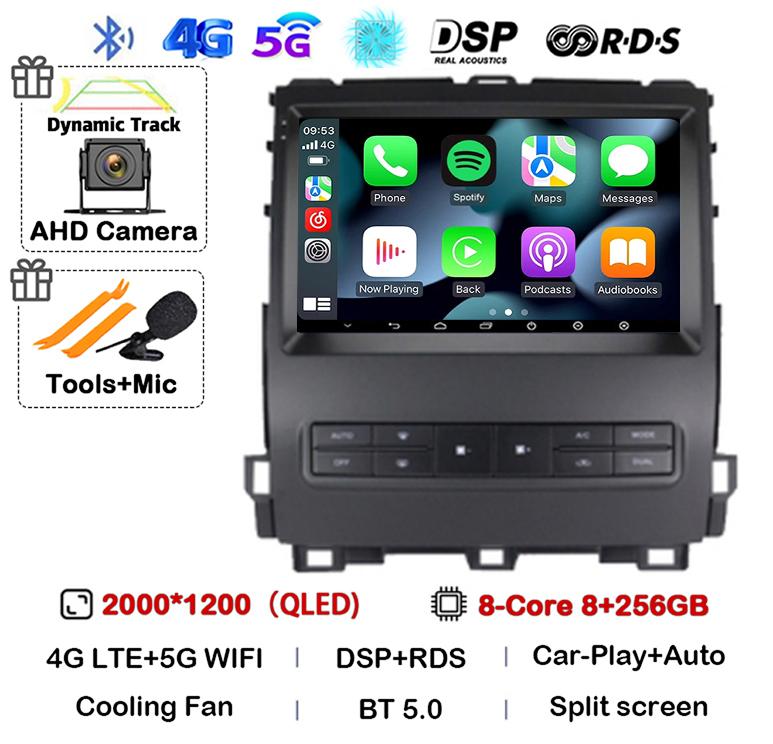 Android 14 Car Radio For Toyota Land Cruiser Prado 120 For Lexus GX470 GX 470 J120 2002-2009 Multimedia Video GPS Player Stereo