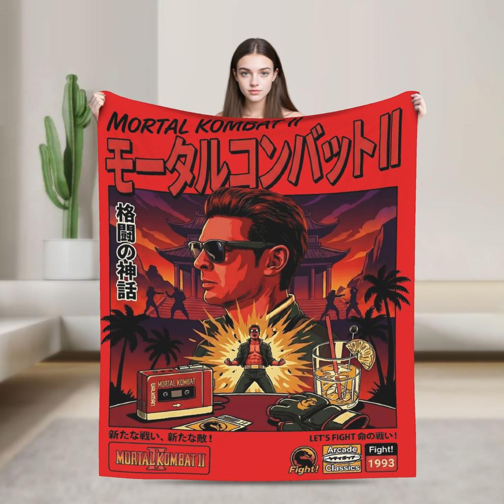 Плед Mortal Kombat II Флисовый Потрясающе Мягкий Плед для Кресла Покрывало на Диван Весна/Осень