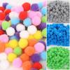 300 Pcs Pom Poms for Crafting 10mm Fluffy Felt Balls Solid Color Fuzzy Pompoms for Dolls Garland DIY Crafts Decorations
