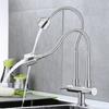 360° Rotate Kitchen Water Faucet 2-in-1 Flexible Faucet Double Head Sink Tap  Sink Installation