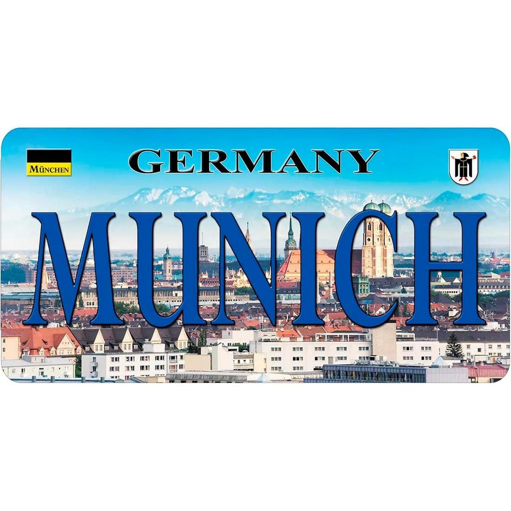 Vintage License Plates Decoration Signs Vintage Dubai Munich Madrid Moscow City Tags Metal Automotive Signs For Car Front