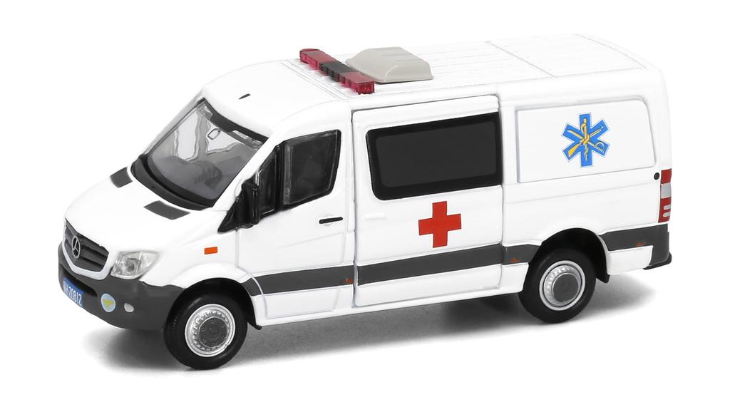 Tiny City 1/64 Scale Diecast Model Car: TW29 Mercedes-Benz Sprinter FL Taiwan Army Ambulance