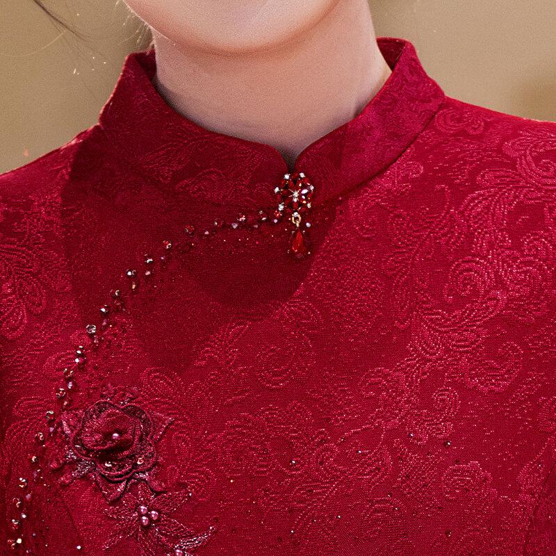 Passt Women's Red Chinese Style Cheongsam Dress