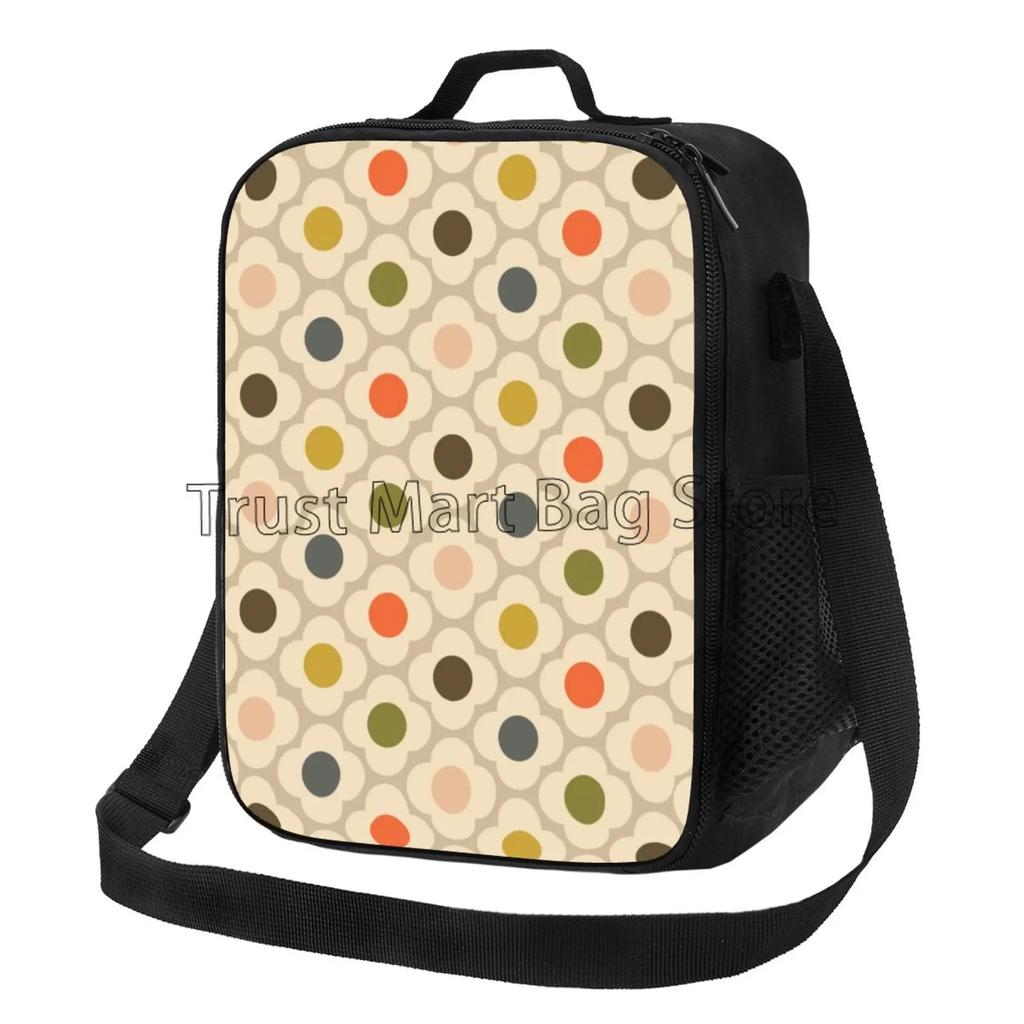 Orla Kiely красочный листовой узор портативная сумка для ланча многоразовая термосумка Bento с регулируемым ремешком для работы пикника путешествия