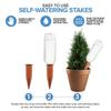 Ceramic Self Watering Spikes 6 Pack, Auto Waterer for Vacation, Terracotta Stakes Indoor/Outdoor Potted Plants
