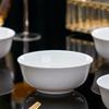 Минималистичные чисто-белые керамические пиалы Jingdezhen, 6 дюймов (4-Pack)