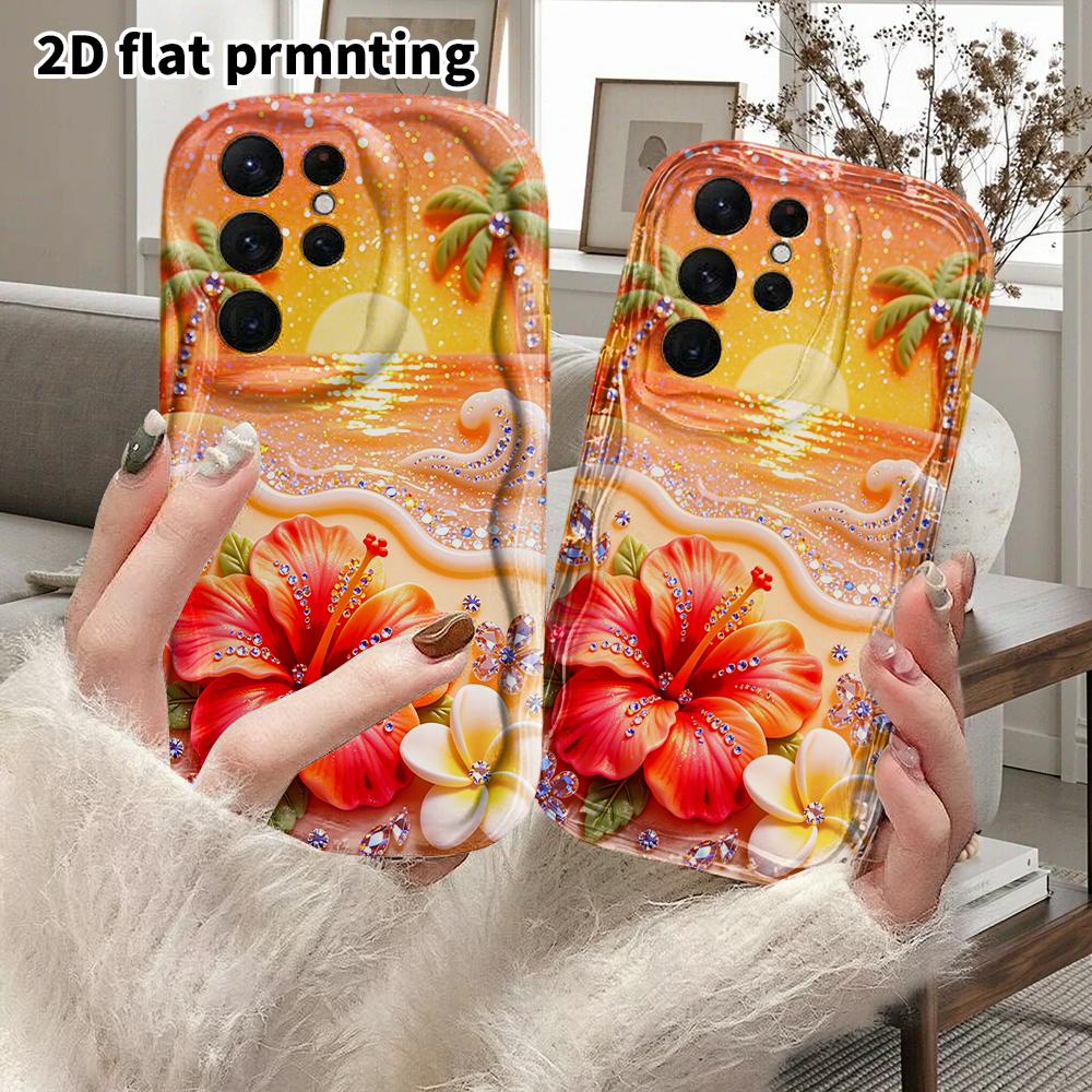 Phone Case: 2D Flat Samsung Galaxy A34 A35 M05 M06 S20 S22 S21 FE Plus 5G Protective Case, Couple Style, Smiling Little Fox, Christmas and Halloween G