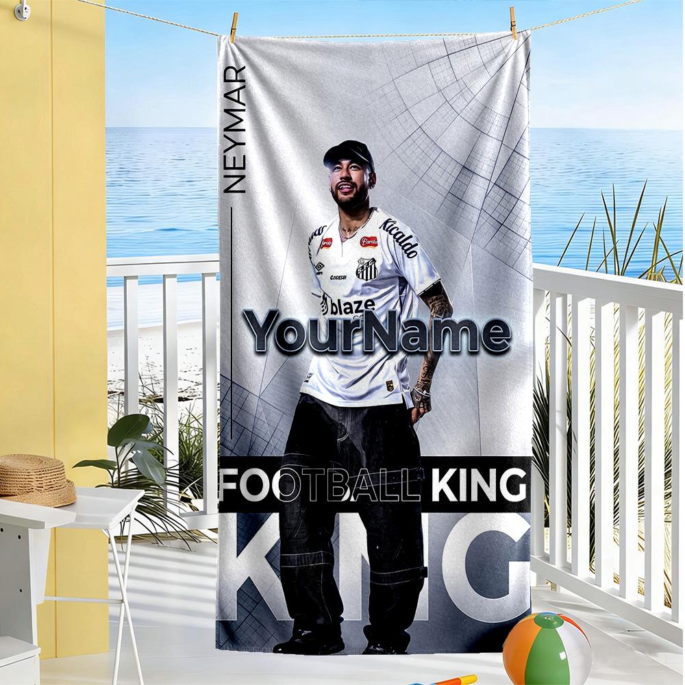 Psg Customizable Name Beach Towel Soft Durable Quick-Dry For Beach Bathroom Outdoor Swimming Pool Camping Picnic Yoga Diving Vacation Accessories