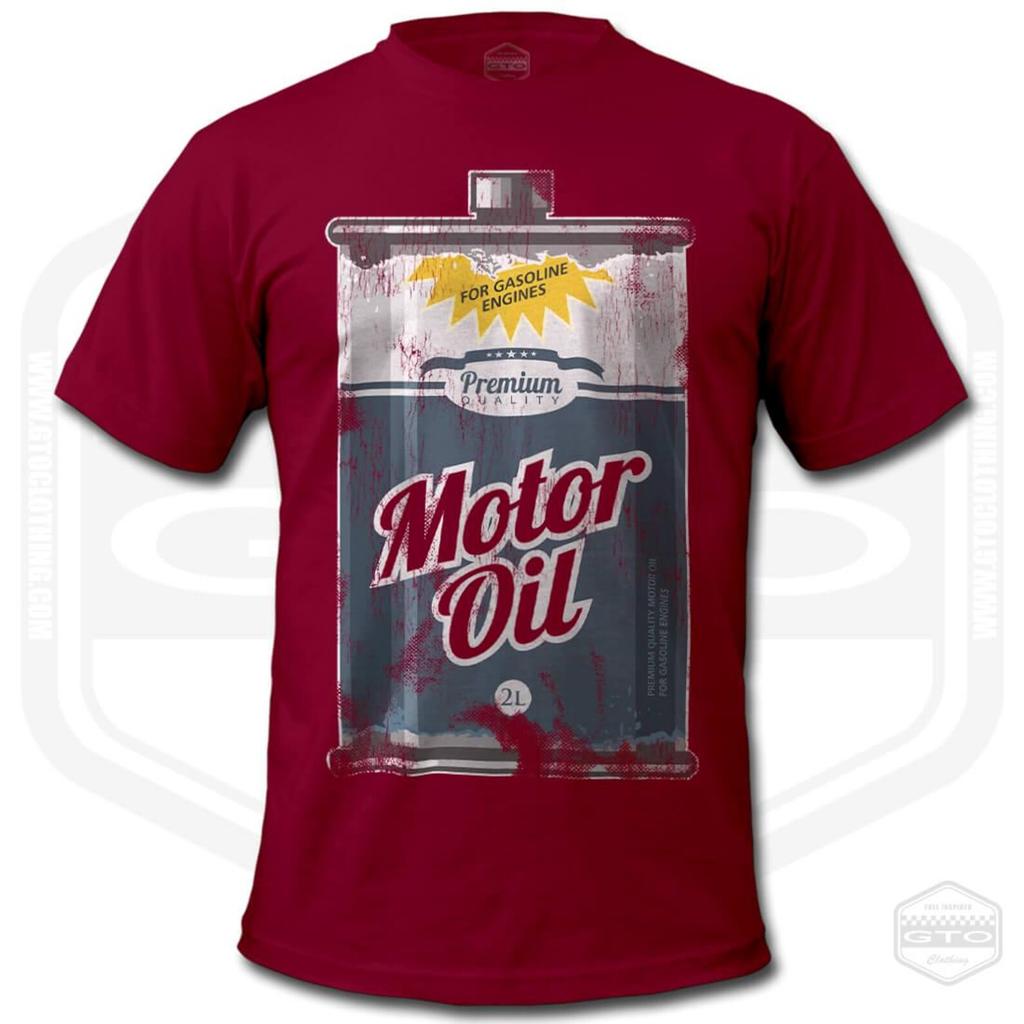 Vintage Motor Oil Can 1 T-Shirt Men Garage Culture Fan Art