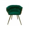 Freestanding Velvet Armchair Green Tilo Decorative Chair Family Meble
