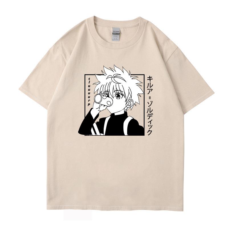 Футболка с графическим принтом Killua Zoldyck унисекс, летняя, повседневная, с круглым вырезом, коротким рукавом, в уличном стиле, модная футболка в стиле аниме
