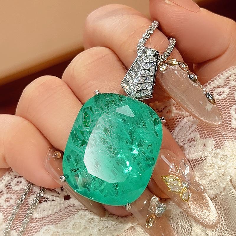 Новый ювелирный набор Huameimei Серьги Ожерелья Кольца Стиль Paraiba Высококачественный Женский Опт