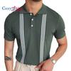 Cozy Up Men's Casual Knit Polo Shirt Knitted Button Down Shirt
