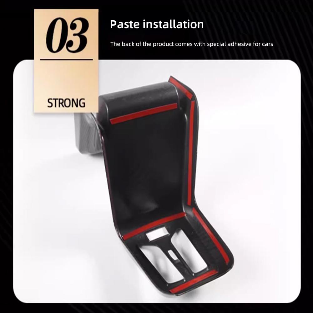 Car Rear Air Conditioning Outlet Vent Cover Trim Sticker Accessories Carbon Fiber ABS Style For BMW X1 U11 2023 2024 #469118