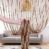 Spiral String Door Curtain Decorative Tassel Curtain Wall Panel Room Divider Fringe Screen Blind for Home Living Room Bedroom