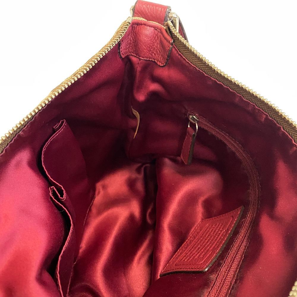 COACH F24032 Turn lock Signature canvas Shoulder Bag beige canvas Used