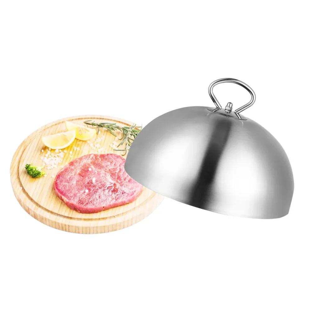Купольная крышка для бургеров, крышки для плавящегося сыра, колпак для сковороды, пресс для тарелки с едой, помощник для смазывания, защитные купола из нержавеющей стали