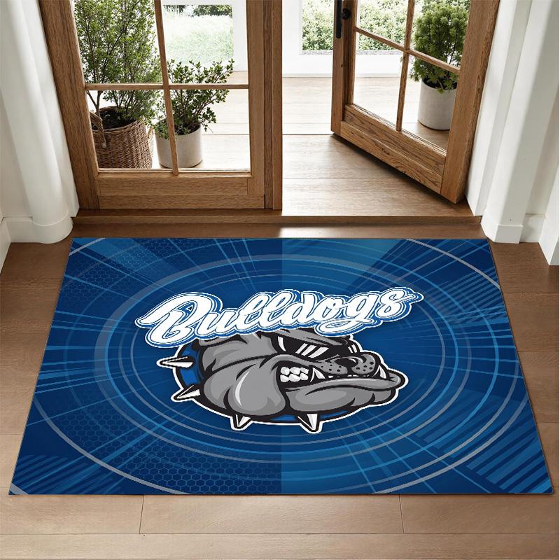 Canterbury-Bankstown Bulldogs Design Crystal Velvet Rug Soft Decorative Mat for Bedroom Entrance