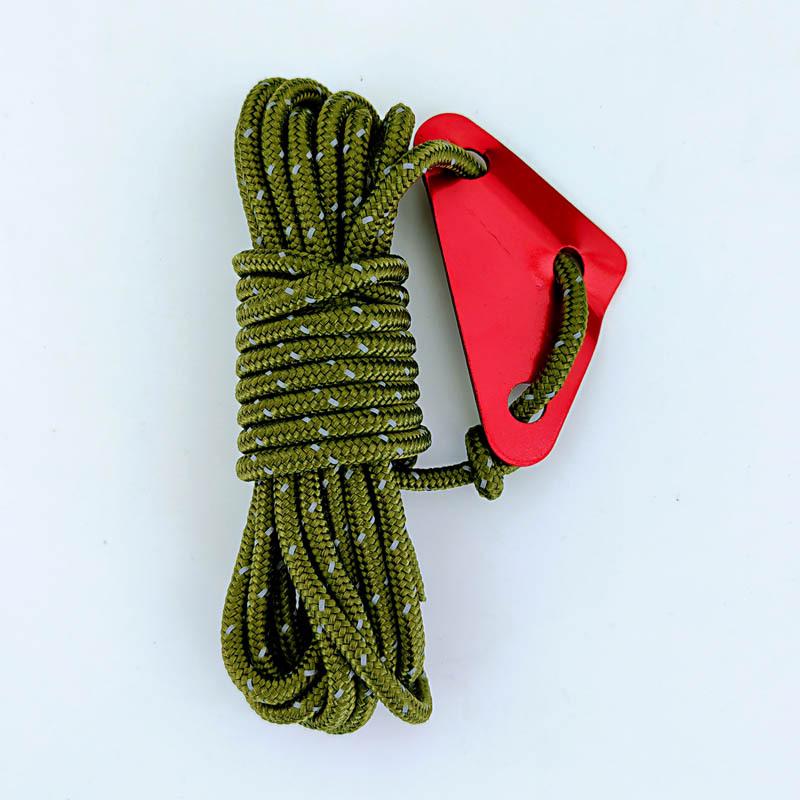 5 мм светоотражающий ветрозащитный трос для кемпинговой палатки с треугольной пряжкой, длина 4 м