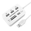 3 Ports USB Hub 2.0 Card Reader Multi USB Splitter 480Mbps USB Combo For MS M2 SD MMC TF Portable For Macbook Laptop PC Computer