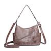 Small Square Bag Women's Soft Leather Handbag Shoulder Crossbody Bag Mother Bag