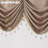 1 шт. NAPEARL, модная и роскошная однотонная занавеска с окантовкой из бисера для гостиной, окна, балдахин для спальни