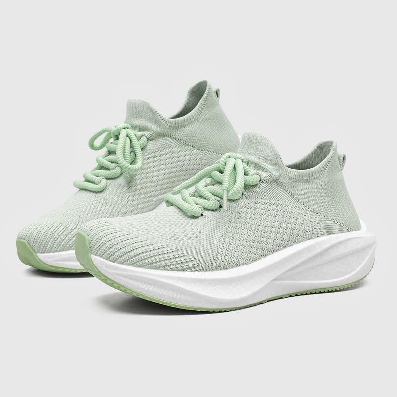 Унисекс кроссовки-слипоны большого размера из сетки Flyknit на толстой подошве