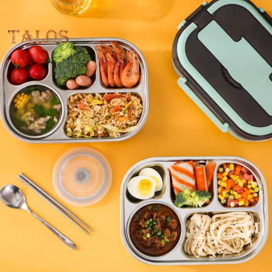 Контейнер для обеда, противоударный держатель для еды, компактный современный подогреватель горячей еды, коробка для бенто, школьные принадлежности