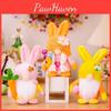 Colorful Plush Easter Bunny Rudolph Figurine For Festive Spring Decorations