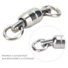 30PCS Stainless Steel Bearing Rotation Ring Dual Ball Fishing Connector  Bait Connector