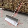Heavy-Duty Wheeled Snow Pusher with Stainless Steel Blade