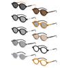 Hip Hop Small Oval Sunglasses Literary Beach/Travel/Streetwear Glasses for Women & Men