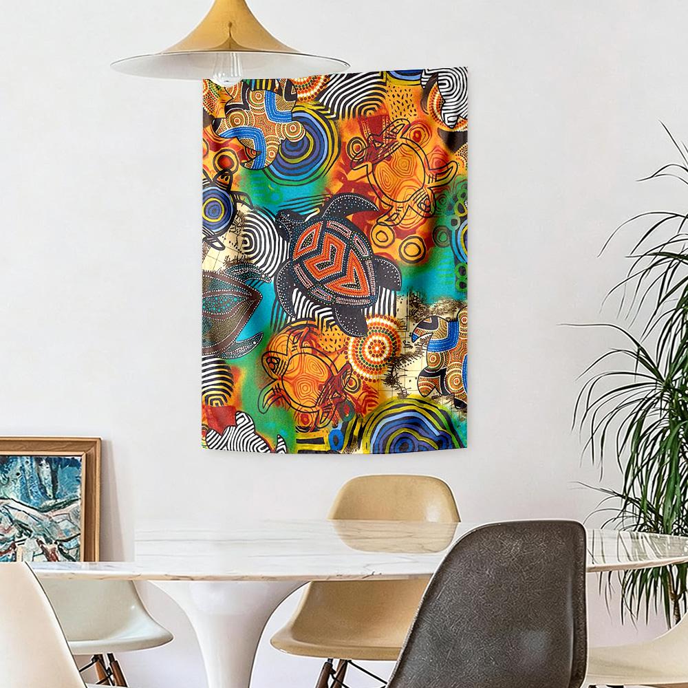 Australian Aboriginal Style Wall Decor Tapestry Art For Pet Memorial Birthdaywedding Party Backdrop Family Gift