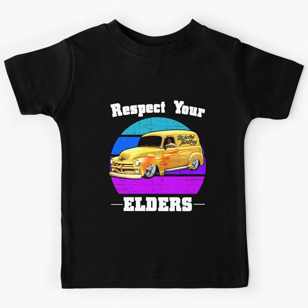 Funny Car Guy - Respect Your Elders Classic Panel Truck Kids T-Shirt