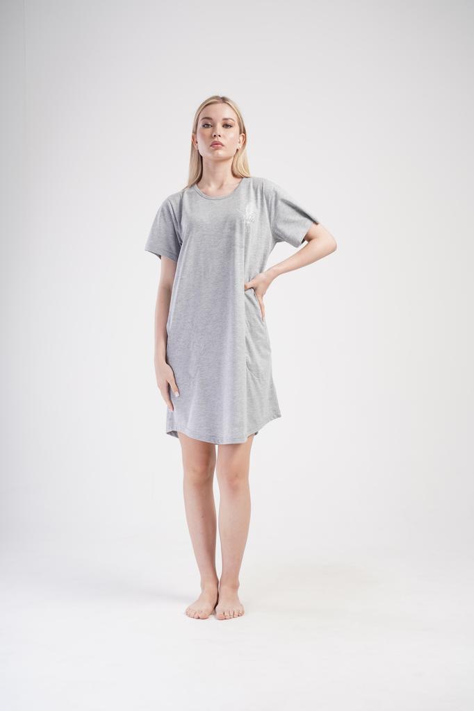 Koszula Nocna Damska Bawełniana Krótki Rękaw 4Xl Vienetta Elegancka Luźna